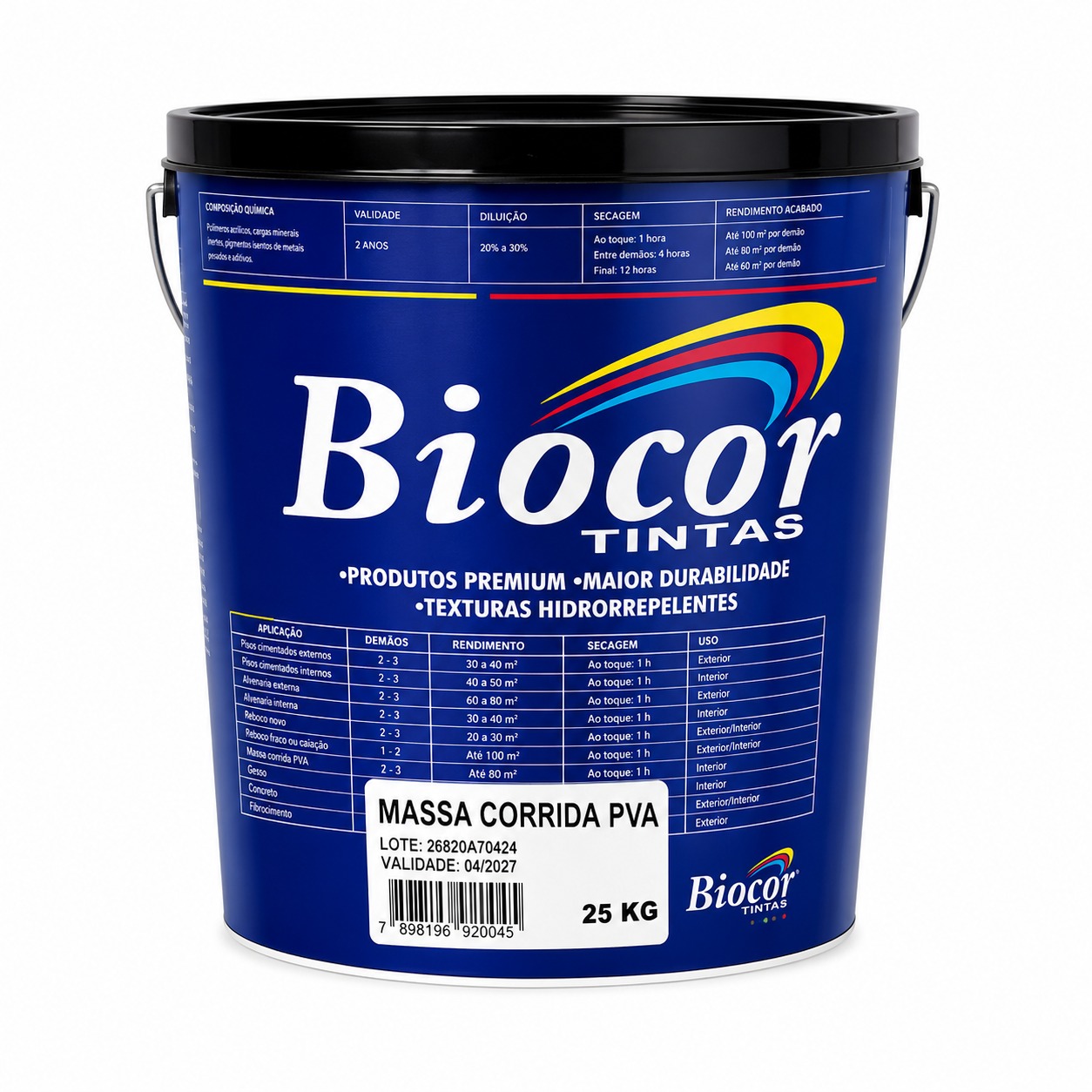 Massa Corrida PVA Biocor 25kg